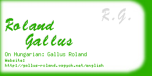 roland gallus business card